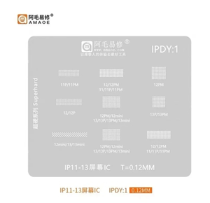 AMAOE LCD ומסך מגע IC שבב סטנסיל עבור iPhone 11 <span class=keywords><strong>12</strong></span> 13 14 X XS מקסימום LCD מגע IC פח שתילת עמדה פלדת רשת - Product Image 5