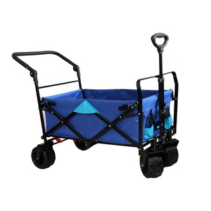 Outdoor Four-Wheel Folding Cart Portable Stainless Steel Shopping <strong>Trailer</strong> Children Pull Rod Camping <strong>Trailer</strong> Tools <strong>Storage</strong> Use - Product Image 3