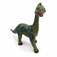 Jouet dinosaure Apatosaurus en PVC écologique vert-bleu 22x9x21,5 cm, accessoire pédagogique pour enfants, décoration de bureau
