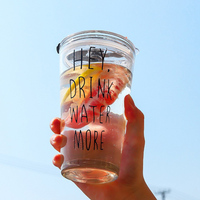 Tasses à café de voyage réutilisables de haute qualité avec couvercle en verre, logo personnalisé, tasses à eau, design minimaliste pour la cuisine