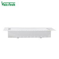 Grille de ventilation murale encastrée en métal blanc pour CVC, grille d'extraction en métal 4x10 pour montage dans les plafonds et cloisons sèches