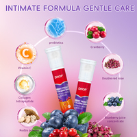 DHOP Ensemble de soins intimes pour femmes Comprimés probiotiques à la canneberge et boisson revitalisante pour l'équilibre du pH vaginal et le soutien de la flore