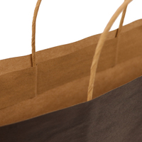 Sacs en papier kraft brun personnalisés à prix abordables pour l'emballage de vêtements avec impression noire