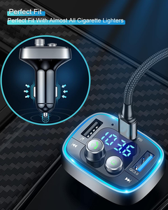 Adaptador USB C BT para Auto, Transmisor de Radio FM Inalámbrico AUX, Llamadas Manos Libres y Receptor de Audio, Reproductor de Música MP3 con Retroiluminación LED - Product Image 5