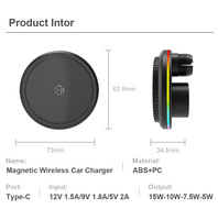 Chargeur de voiture sans fil, 15W, charge rapide, supports de téléphone à fixation automatique pour votre voiture, compatible avec iPhone 16/15/14/13, pour Samsung
