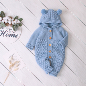 Mono de Punto para Bebé Recién Nacido, Suéter para Niño Pequeño, Ropa de Invierno, Mono con Capucha para Bebé - Product Image 6