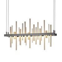 Lustres minimalistes en métal, éclairage suspendu, décoration intérieure, luminaire suspendu rectangulaire pour salle à manger, LED