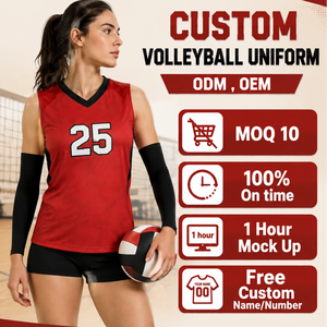 Maillot et short de volley-ball personnalisés pour femmes et hommes, maillot d'entraînement de volley-ball en mesh sublimé sans manches, uniforme d'équipe de volley-ball - Product Image 1