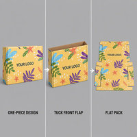 Boîte d'expédition en carton ondulé recyclable avec rabat frontal et panneau imprimé, impression personnalisée pour cadeaux et vente en gros