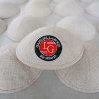 Kipá de Lino con Bordado de Flores Personalizado, Ahava Judía, Kipá Personalizada para Bodas y Bar Mitzvahs, Bat Mitzvahs