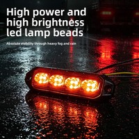 Feu de signalisation à 8 LED 10-30V pour camion et remorque, feu de gabarit latéral clignotant, 9 modes, feu arrière, feu stop, clignotant, 12W