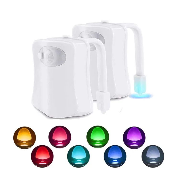 Détecteur de mouvement LED PIR pour toilettes 16 couleurs Lampe modifiable, lumière WC, lumière de cuvette de toilette pour la maison