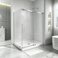 Base de douche carrée en acrylique à surface solide antidérapante, installation rapide, prête à poser, couleur blanche, OEM