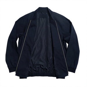 Chaqueta Bomber Azul Marino para Hombre, Cierre de Cremallera, Estilo Casual, Corte Regular, Material de Poliéster, Ropa de Invierno - Product Image 2