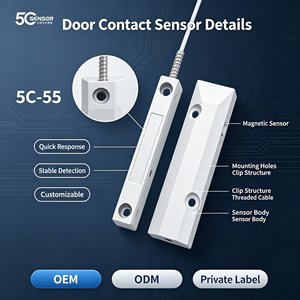 E-5continents CSP-certified Door Magnetic Switch <strong>Garage</strong> Rolling Shutter Magnetic Sensor Wired <strong>Alarm</strong> <strong>System</strong> 5C-55 Model 45cm - Product Image 2
