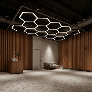 Plafonniers hexagonaux de LED plafonniers décoratifs portatifs modernes pour l'éclairage de maison et d'atelier - Product Image 6
