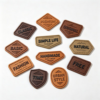 Étiquette en cuir moulé par transfert thermique de qualité supérieure avec logo personnalisé, patch élastique en cuir souple gommé, longue durée de vie, pour articles en cuir