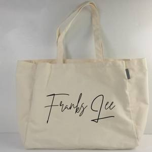 Nouvelle mode de sac fourre-tout en toile de coton biologique imprimé sur mesure de haute qualité avec double poignée pour les courses - Product Image 3