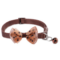 Collier réglable à pois mignon avec clochette pour chat et chien – Accessoires et vêtements pour animaux de compagnie en gros
