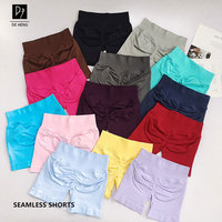 Nouveaux shorts de sport sans couture taille haute pour femme, avec décolleté en V profond et effet galbant fessier, élastiques, pour le cyclisme, la gym et le yoga