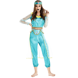 Cosplay donna Halloween indiano danza del ventre arabo abito esotico adulto Costume Jasmin ispirato aladdin's principessa TV <span class=keywords><strong>Movie</strong></span> - Product Image 2