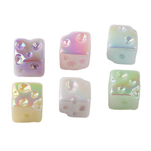 ลูกปัดอะคริลิคแบบหลวมขายส่ง ขนาด 14 มม. ลูกปัดทรงสี่เหลี่ยมชุบสี สำหรับงาน DIY อุปกรณ์เสริมงานฝีมือ บรรจุในถุง OPP - Product Image 5