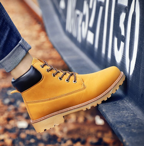 Genuine Leather Classic Men's <b>Work</b> <b>Boots</b> Wheat Leather Safety Shoes Waterproof High Top Outdoor <b>Boots</b> Fashion Casual <b>Boot</b> Bulk - Product Image 6