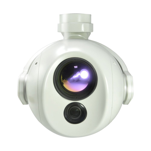 Aircraft Helicopter Dual-Sensor Object Tracking 25x Zoom 4K EO + IR Thermal Imaging Camera