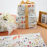 100 Lembar Kertas Tisu Pembungkus Kado Bunga Dapat Didaur Ulang Kemasan Botani Hijau 20x14 Inci Pernikahan Cina