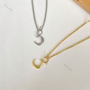 Dylam Customizable Tiny Moon Pendant Necklace 925 Sterling <b>Silver</b> Dainty Personalized Moon <b>Choker</b> Neckla - Product Image 2