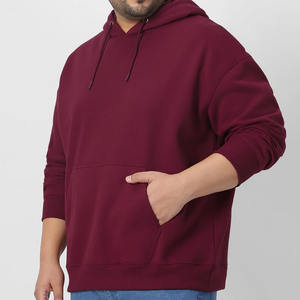 Sudadera con Capucha Lisa al por Mayor, Personalizable, Estilo Urbano, Oversize, Básica, de Algodón Mezclado, para Hombre, Cálida, de Invierno, Tallas Grandes - Product Image 5