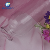 Tissus de robe de mariée de mariage Tissus de tulle en polyester trilobé violet 100%