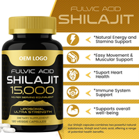 Shilajit de l'Himalaya OEM, 120 capsules certifiées Halal, qualité alimentaire, pour adultes, 1500 mg, soutien immunitaire, énergie accrue, hommes et femmes