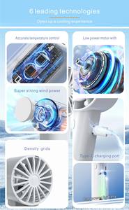 Ventilador de Mano Portátil Personalizado, Mini Ventilador LED Programable con Batería, Plegable, Recargable, Ideal para Regalos de Fiesta, Verano, Viajes - Product Image 4