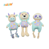 Jouet en peluche pour chien Famipet : Nouveau design printanier coloré, animaux mignons, doux, à effets sonores et froissés, vente en gros du fabricant