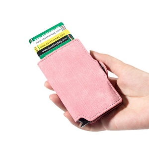 RFID Blocking Bifold Credit Card Holder Front Pocket <b>Wallets</b> <b>Ladies</b> Shield <b>Wallet</b> Slim Pop up Leather <b>Wallet</b> - Product Image 1