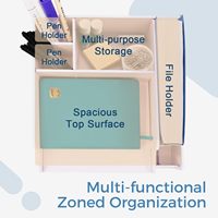 Organiseurs de bureau pour la maison, le bureau et l'école, rangement à 3 niveaux, organiseur de dossiers de bureau et accessoires