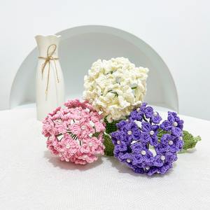 Flor simulada bordada a mano con hilo tejido, ramo de flores para decoración del hogar, regalos de boda y festivos, flores tejidas. - Product Image 2