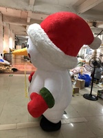 Disfraz de mascota inflable de muñeco de nieve de Santa certificado CE 2m/2,6 m/3M disfrute para adultos para Navidad carnaval anciano publicidad