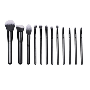 Set de 12 Brochas de Maquillaje con Tubo Negro <span class=keywords><strong>para</strong></span> Sombras de Ojos, Cejas y Iluminador de Esquina de Ojos - Product Image 4