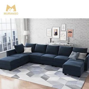 U Shaped couch minimalist couches living room sofa modular cloud sectional modern set leisure fabric sectional sofa
