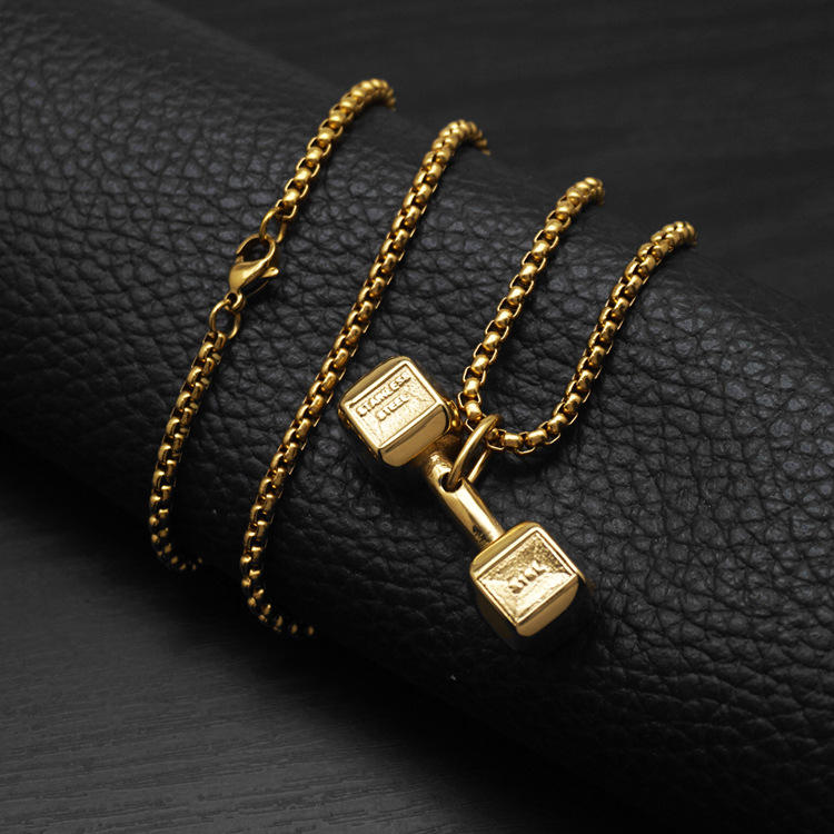 โซ่ไข่มุกสี่เหลี่ยมสีทองพร้อม4mm60cm