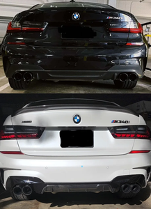 Puntas de escape para BMW G20 G21 G22 G23 G26-G42 M240i M340i M440i, M Performance, acero inoxidable 304, electrochapadas en negro brillante - Product Image 4