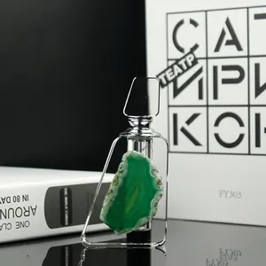 Natürliche polierte Kristall heils tein grüne Quarz parfüm flaschen Hochzeits bevorzugungen