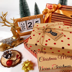 Wholesale 80g 43*300cm <b>Christmas</b> Hot Stamping Packaging <b>Paper</b> Gift <b>Wrapping</b> <b>Paper</b> <b>Wrapping</b> <b>Paper</b> - Product Image 1