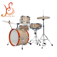 Batterie de percussions jazz en bois HUASHENG 4 fûts 2 cymbales, kit acoustique pour professionnels, directement de l'usine