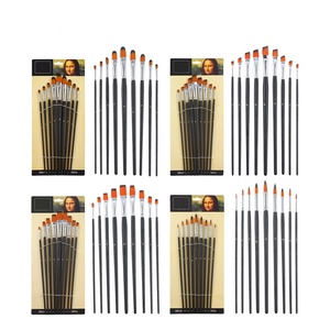 BOMEIJIA Set di 9 <span class=keywords><strong>Pennelli</strong></span> Rotondi a Manico Lungo - <span class=keywords><strong>Pennelli</strong></span> in Nylon di Qualità Artistica <span class=keywords><strong>per</strong></span> Olio e <span class=keywords><strong>Acquerello</strong></span> - Product Image 6