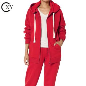 Sweat-shirt unisexe OEM 400 g/m² avec poches zippées en coton polaire Impression de logo personnalisé Sweat-shirt unisexe chaud sans cordon de serrage pour l'hiver - Product Image 1