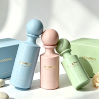 Botol Parfum Spray Kaca Silinder Warna-warni 30ml 50ml Botol Parfum Kosong Crimp 100ml dengan Tutup Bentuk Bola