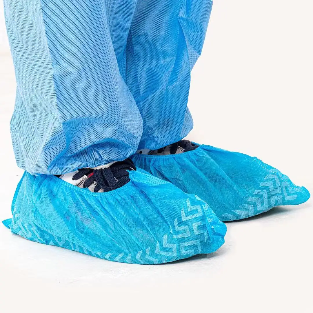 Disposable Shoe Covers Plastic Anti-Dust Overshoes Foot Covers Consumable Anti Slip Protective Shoe Covers Machine